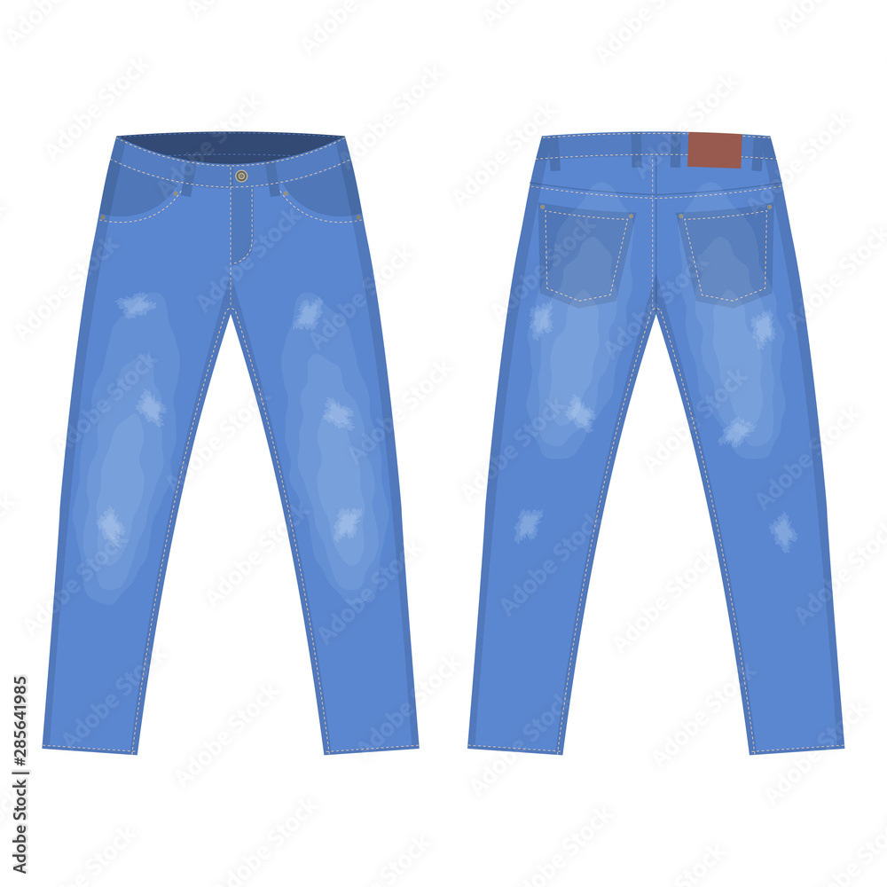 Icon of jeans on the isolated