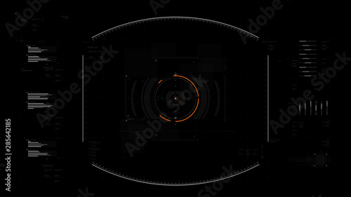 Futuristic user interface design element Video overlay 008