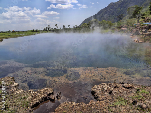 Volcanic pond with hot water, Ethiopia