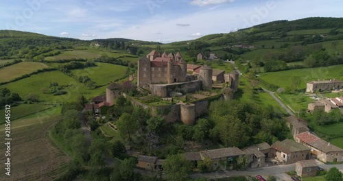 Turn around Berzé-le-Châtel, Burgundy, France photo