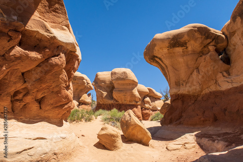 Massive slick rock formations at Devils Garden in Grand Staircase Escalante National Monument © Angela