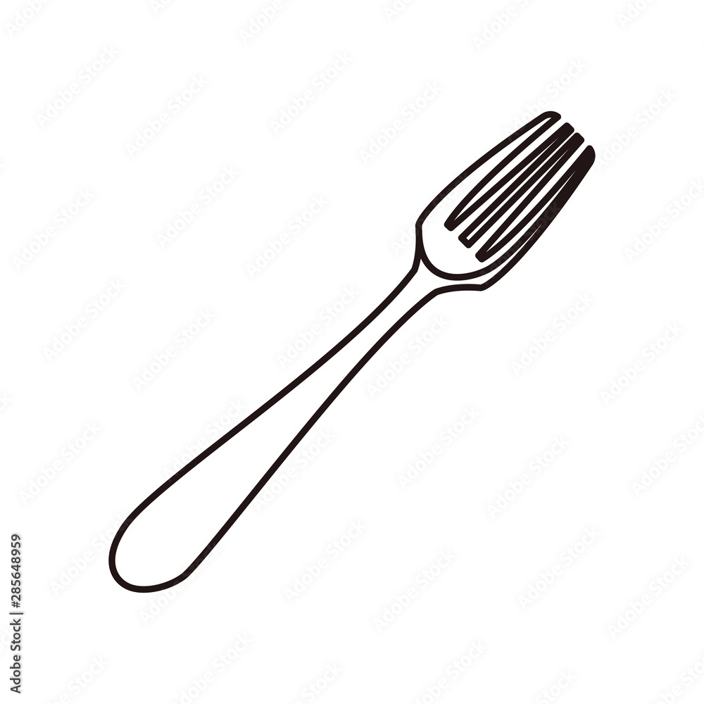 fork utensil on white background fork utensil on white background