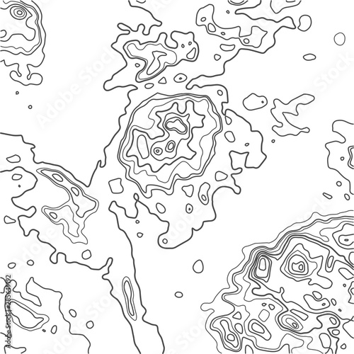 Topographic map. Contour abstract background. Vector illustration.