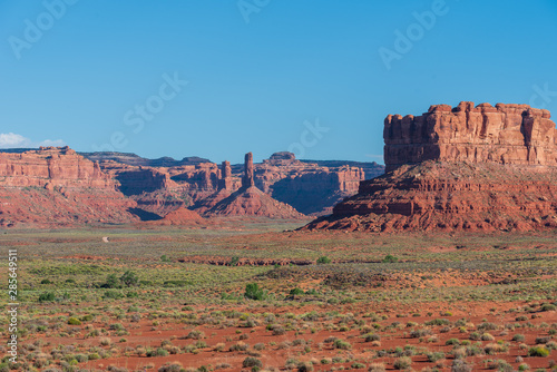 Valley of the Gods landscape of red buttes and monoliths in Utah