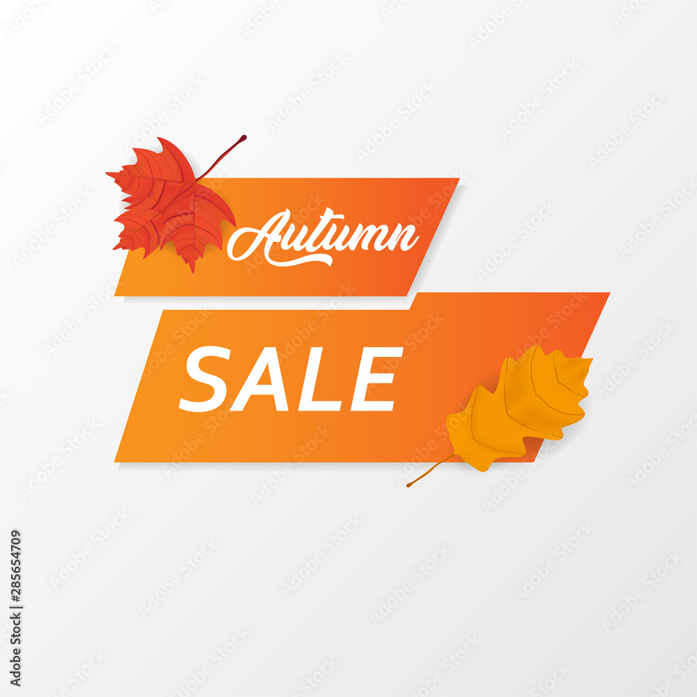 Autumn Sale banner Vector. Autumn Sale banner Vector.