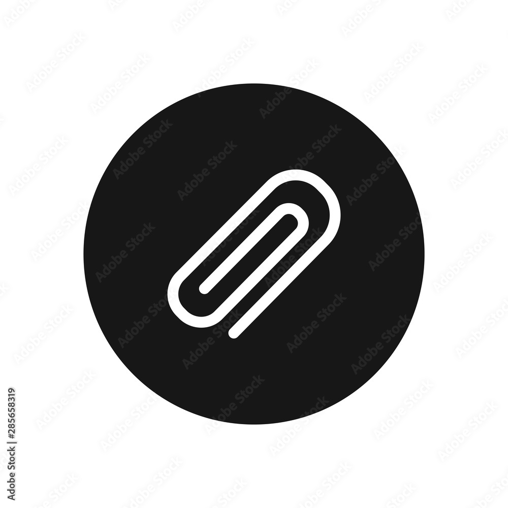 Paper clip vector icon, simple sign for web site and mobile app. Paper clip vector icon, simple sign for web site and mobile app.