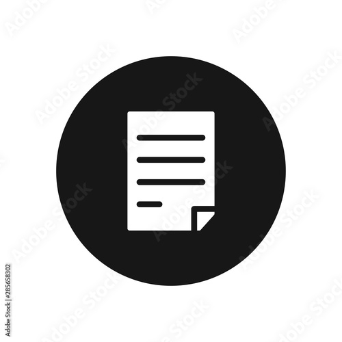 Paper with text vector icon  simple sign for web site and mobile app.