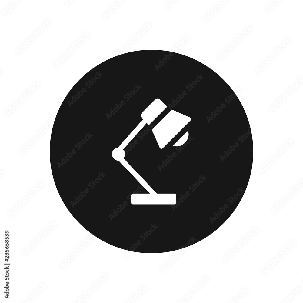 Desk lamp vector icon, simple sign for web site and mobile app. Desk lamp vector icon, simple sign for web site and mobile app.