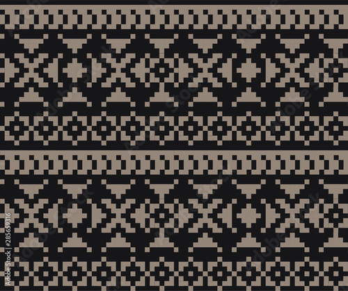 Colourful Classic Modern Fairisle Seamless Print Background