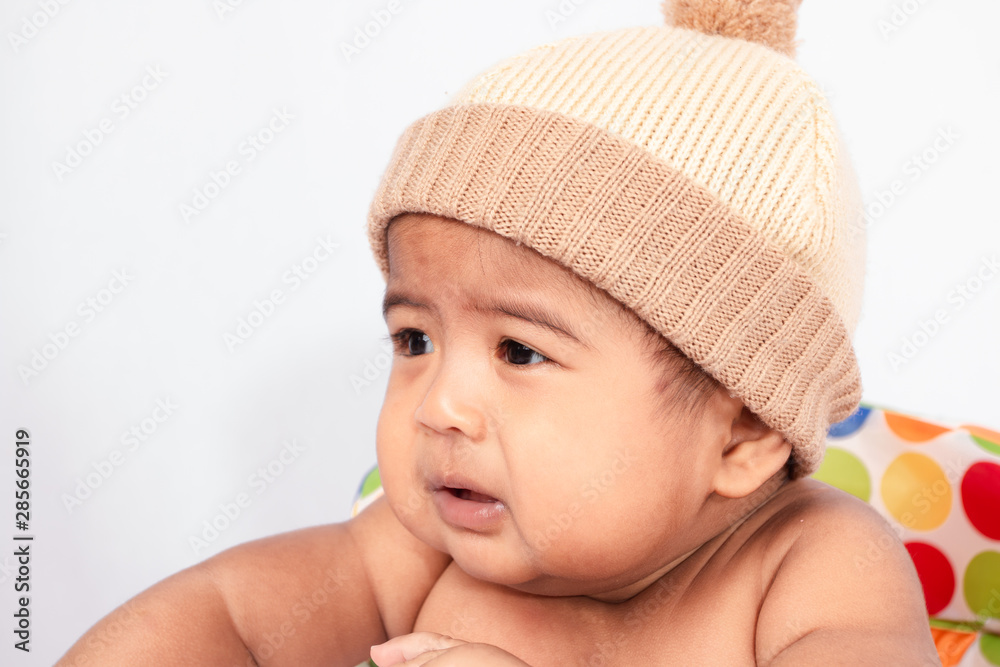 Cute little asian baby boy sad and crying Cute little asian baby boy sad and crying