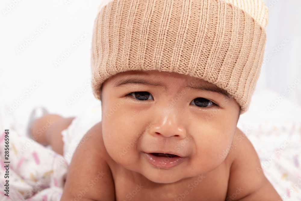 Cute little asian baby boy sad and crying Cute little asian baby boy sad and crying