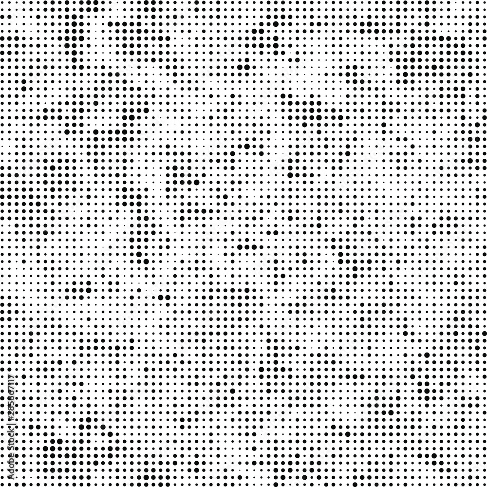 Abstract halftone texture. Chaotic background of black dots on white Abstract halftone texture. Chaotic background of black dots on white