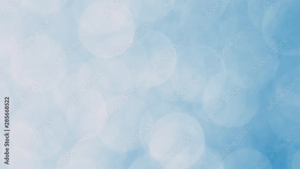 blue abstract blurred Christmas lights bokeh background