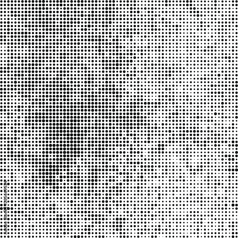Abstract halftone texture. Chaotic background of black dots on white Abstract halftone texture. Chaotic background of black dots on white