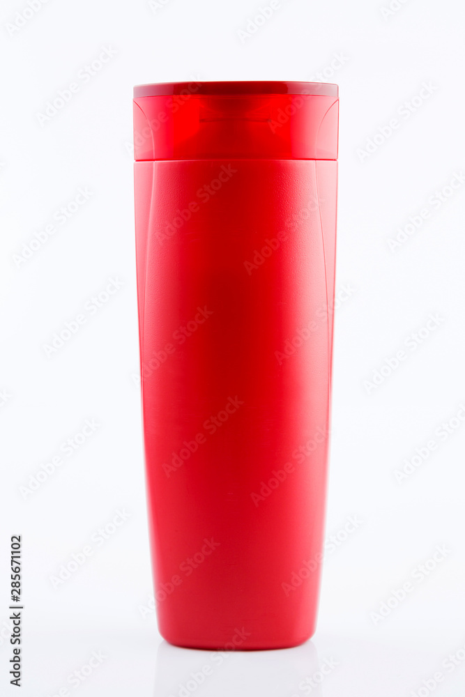 two cosmetic bottles isolated on white two cosmetic bottles isolated on white