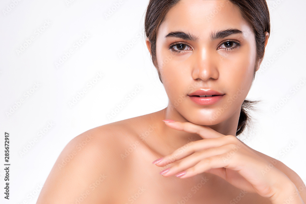 Beautiful Young Asian Woman with Clean Fresh Skin,