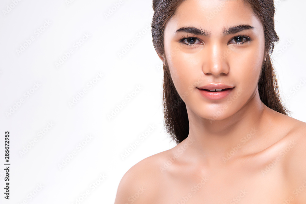 Beautiful Young Asian Woman with Clean Fresh Skin, Beautiful Young Asian Woman with Clean Fresh Skin,