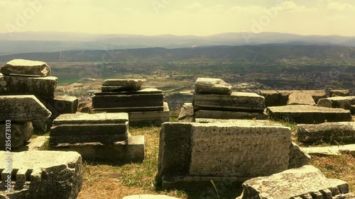 Pergamon, ruins of ancieny city , Bergama, Turkey photo