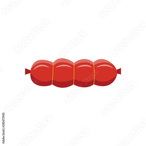 Big meat sausage from pork or beef, tied up with ropes