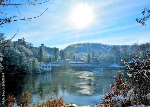 Bear lake Sovata in winter photo