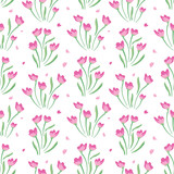 Soft Flower Pattern. Endless Background. Seamless