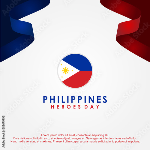 Philippines Heroes Day Vector Design Template