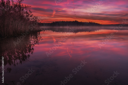 Dreamie sunset at lake bergwitzsee