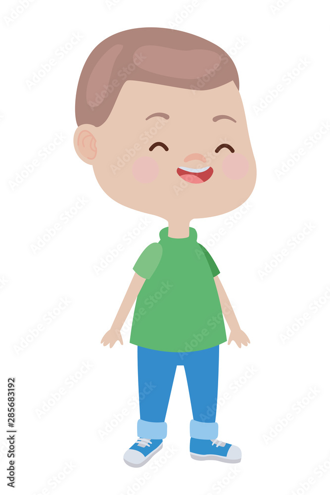 Happy kid having fun cartoons Happy kid having fun cartoons