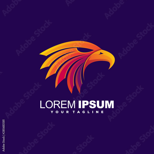awesome eagle head logo design