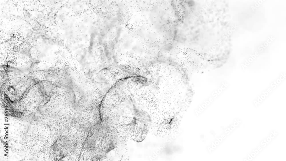 3d ink effect of advection, black particles float in liquid. Black particles move in a stream of liquid in slow motion in 4k. Use luma matte as alpha channel. 3d ink effect of advection, black particles float in liquid. Black particles move in a stream of liquid in slow motion in 4k. Use luma matte as alpha channel.
