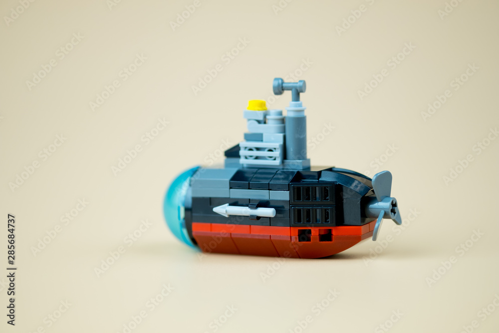 Obraz premium Miniature plastic toy submarine
