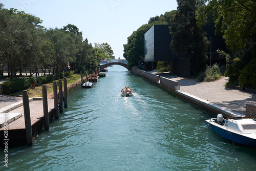 Venice, Italy - July 02, 2019 :  View of Rio dei Giardini at Venice Biennale © simona