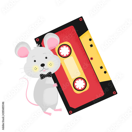 Animal symbol of 2020. Vector illustration