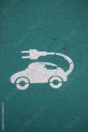 Voghera, Italy - July 11, 2019 : car recharging station