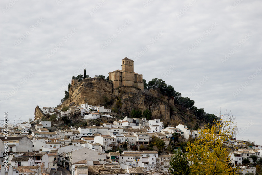 view of the spanish town of Montefrio in Granada, Spain, landscape from the top of the hill view of the spanish town of Montefrio in Granada, Spain, landscape from the top of the hill