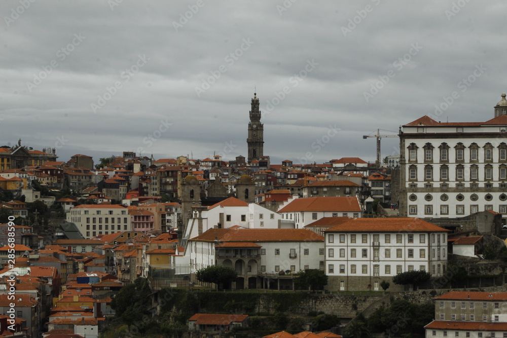Porto views and landscapes in august summer 2019. No edited