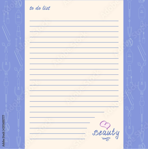 Foto Design of organizer page