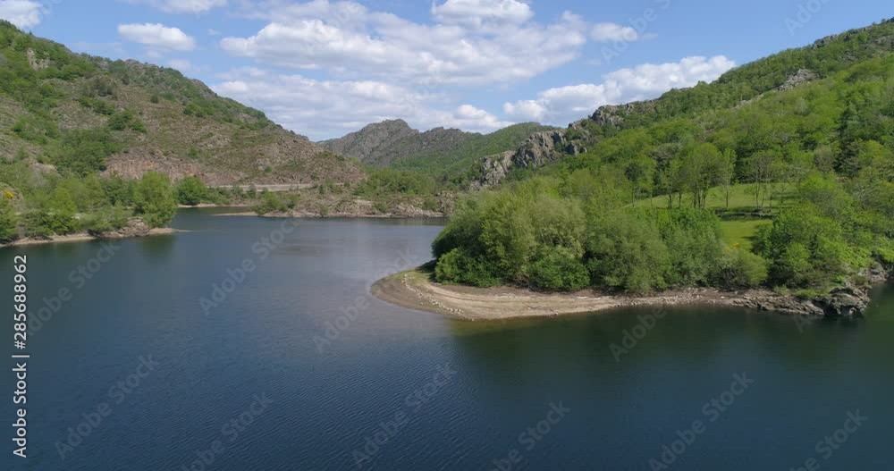 Castanet lake aerial view, Lozère, France Castanet lake aerial view, Lozère, France