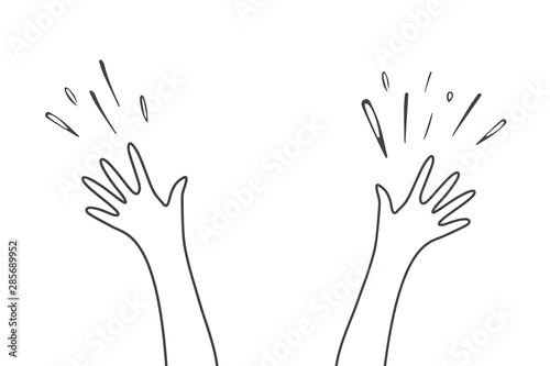 Applause hand drawn. Vector doodle illustration