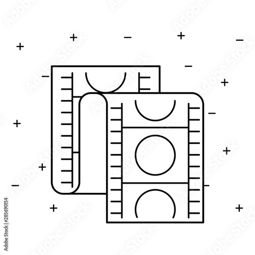 cinema tape film isolated icon