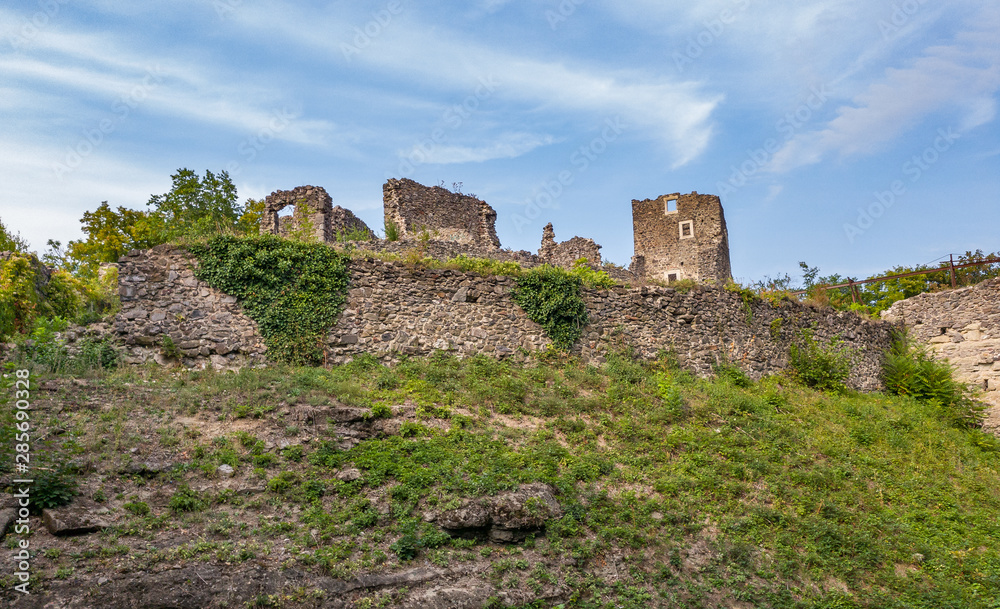 The ruins of Nevitsky castle. Transcarpathia, Ukraine.