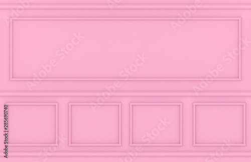 3d rendering. modern sweet pink square classic pattern wall design background.