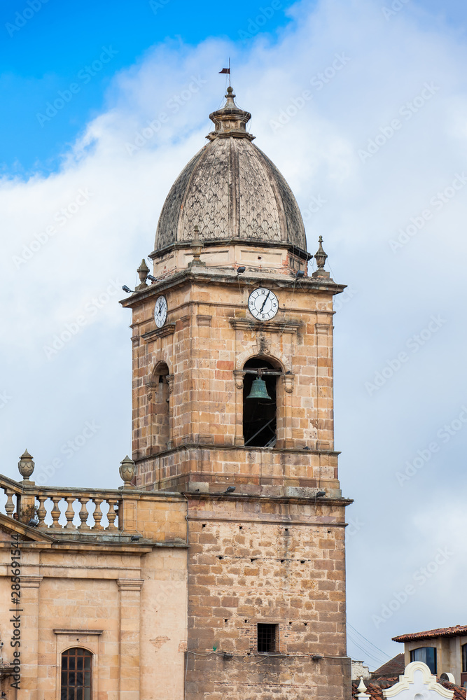 Cathedral Basilica of St. James the Apostle the oldest Roman Catholic cathedral of Colombia built on 1598 located in Tunja city