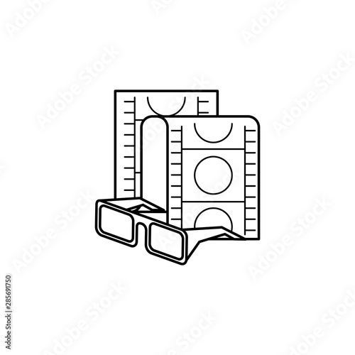 eyeglasses cinema 3d with tape
