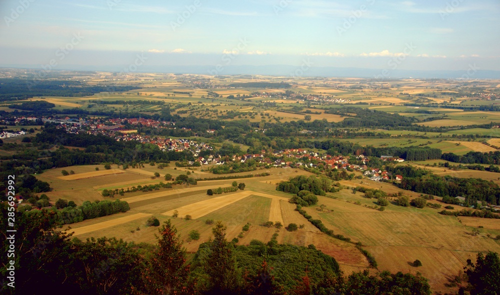 Saverne, champs, panorama; Alsace
