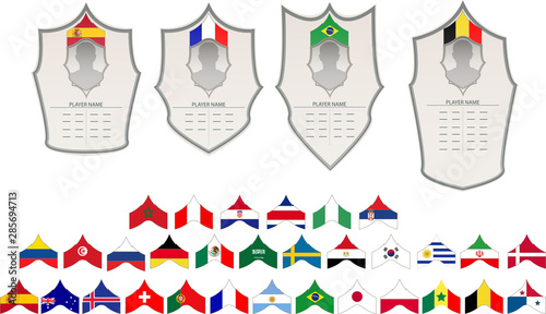 Pack Game Card Icons with flags
