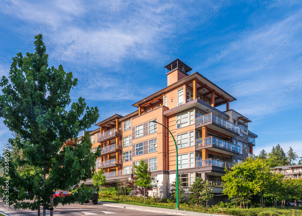 Modern Apartment Buildings in Vancouver, British Columbia, Canada.