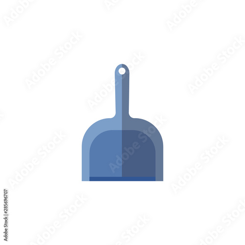 House cleaning tool icon the dustpan flat vector illustration isolated on white.