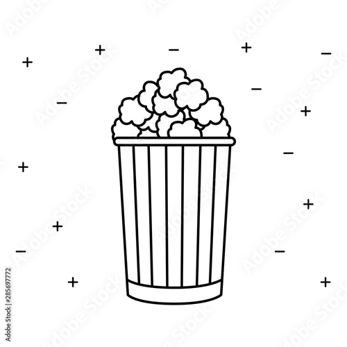 cinema delicious popcorn isolated icon