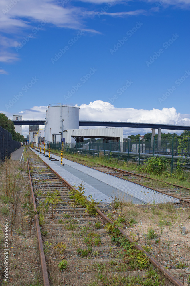 railway in the industrial area